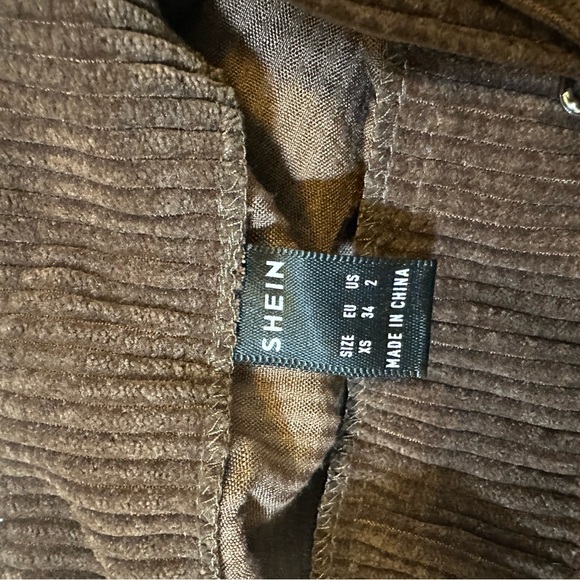 SHEIN Chocolate Corduroy Dress - Picture 4 of 4